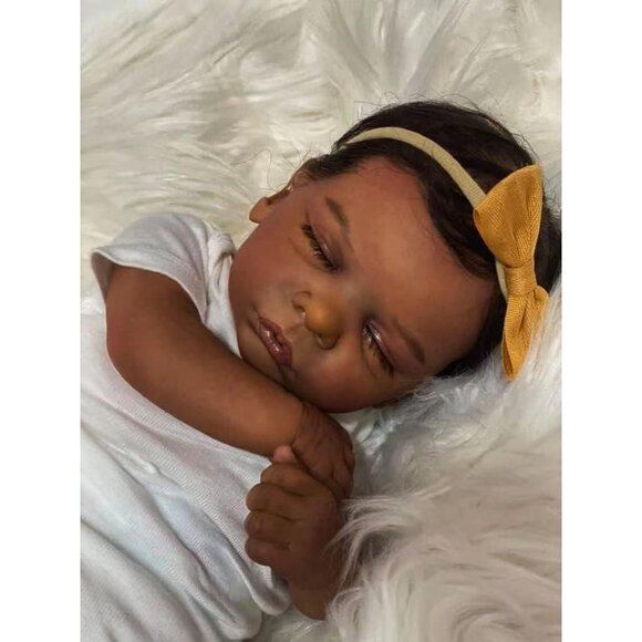Reborn Baby Dolls Black Girl Black Reborn Toddler Doll Silicone 19 Inches - New - Picture 5 of 5